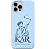 Kar Write Your Story engraved pastel silicone phone cover in Sky Blue