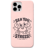 Sea You Stress Puri Mood engraved pastel silicone phone cover in Blush Pink