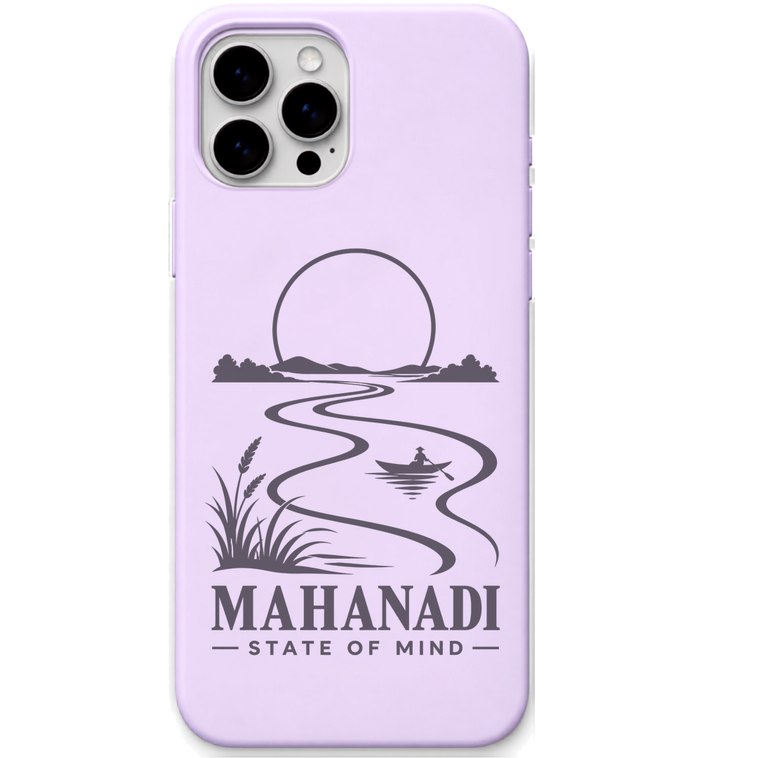 Mahanadi State of Mind engraved pastel silicone phone cover in Lavender