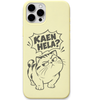Kaen Hela engraved pastel silicone phone cover in Lemon Yellow