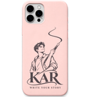 Kar Write Your Story engraved pastel silicone phone cover in Blush Pink