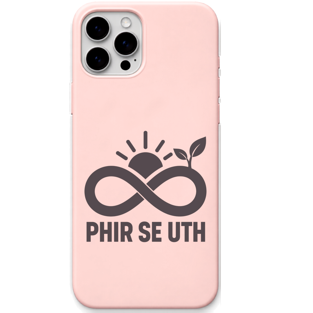 Phir Se Uth motivational infinity engraved pastel silicone phone cover in Blush Pink
