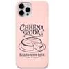 Chhena Poda Baked With Love engraved pastel silicone phone cover in Blush Pink