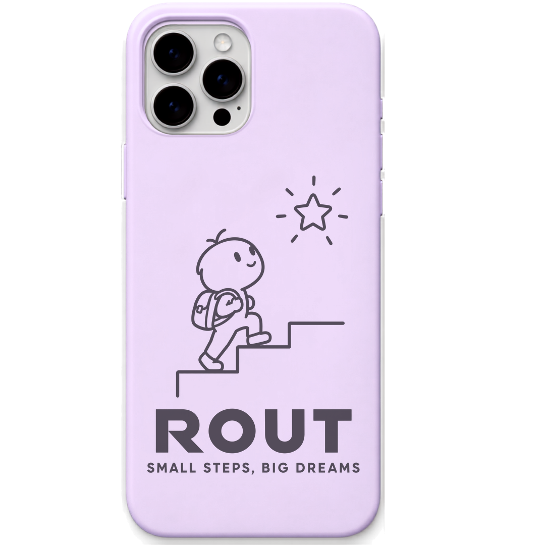 Rout Big Dreams engraved pastel silicone phone cover in Lavender