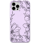 Bloom Frame engraved silicone phone cover in Lavender