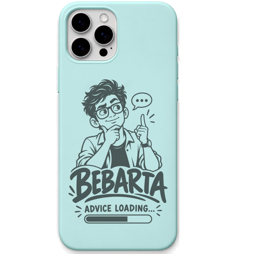 Bebarta Advice Loading engraved pastel silicone phone cover in Mint Green