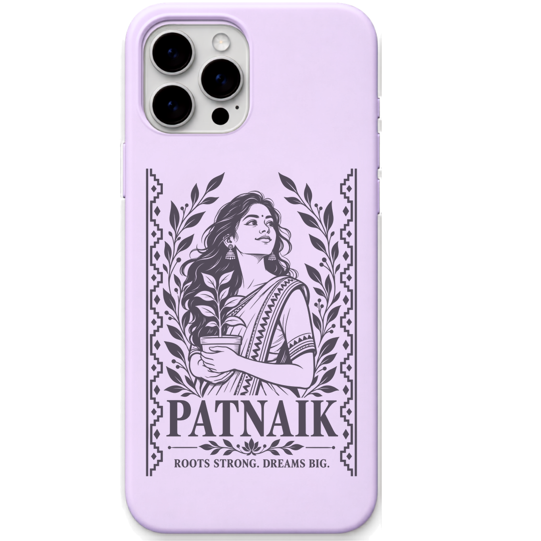 Patnaik Roots Strong Dreams Big engraved pastel silicone phone cover in Lavender
