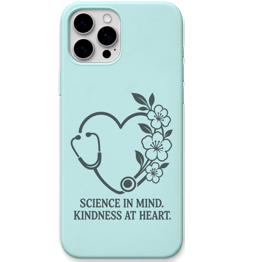 Care In Bloom engraved silicone phone cover in Mint Green