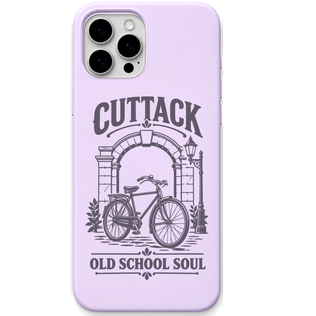 Cuttack Old School Soul engraved pastel silicone phone cover in Lavender