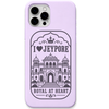 Jeypore Royal at Heart engraved pastel silicone phone cover in Lavender