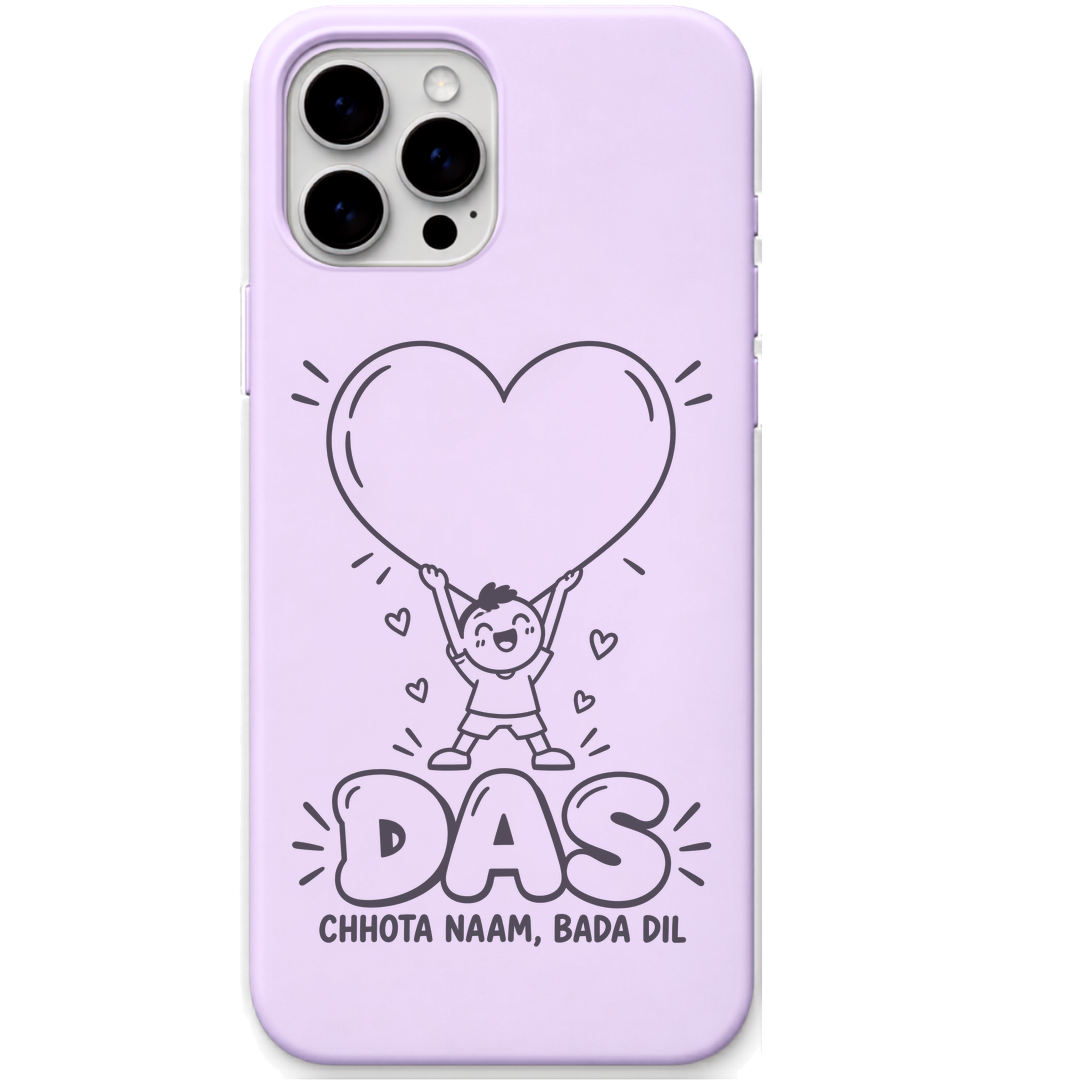 Das Bada Dil engraved pastel silicone phone cover in Lavender