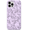 Wildflower Drift engraved silicone phone cover in Lavender