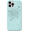 Orbit Dreams engraved silicone phone cover in Mint Green