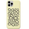 Infinite Possibilities infinity repeat pattern engraved pastel silicone phone cover in Lemon Yellow