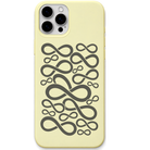 Infinite Possibilities infinity repeat pattern engraved pastel silicone phone cover in Lemon Yellow