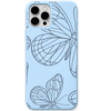 Butterfly Wings engraved silicone phone cover in Sky Blue