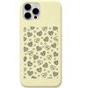 Graphic Check Hearts checkerboard heart pattern engraved pastel silicone phone cover in Lemon Yellow