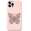 Free Spirit Butterfly – Ornamental Butterfly – Engraved Pastel Silicone Phone Cover