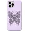 Roots With Wings Pattachitra Butterfly engraved pastel silicone phone cover in Lavender
