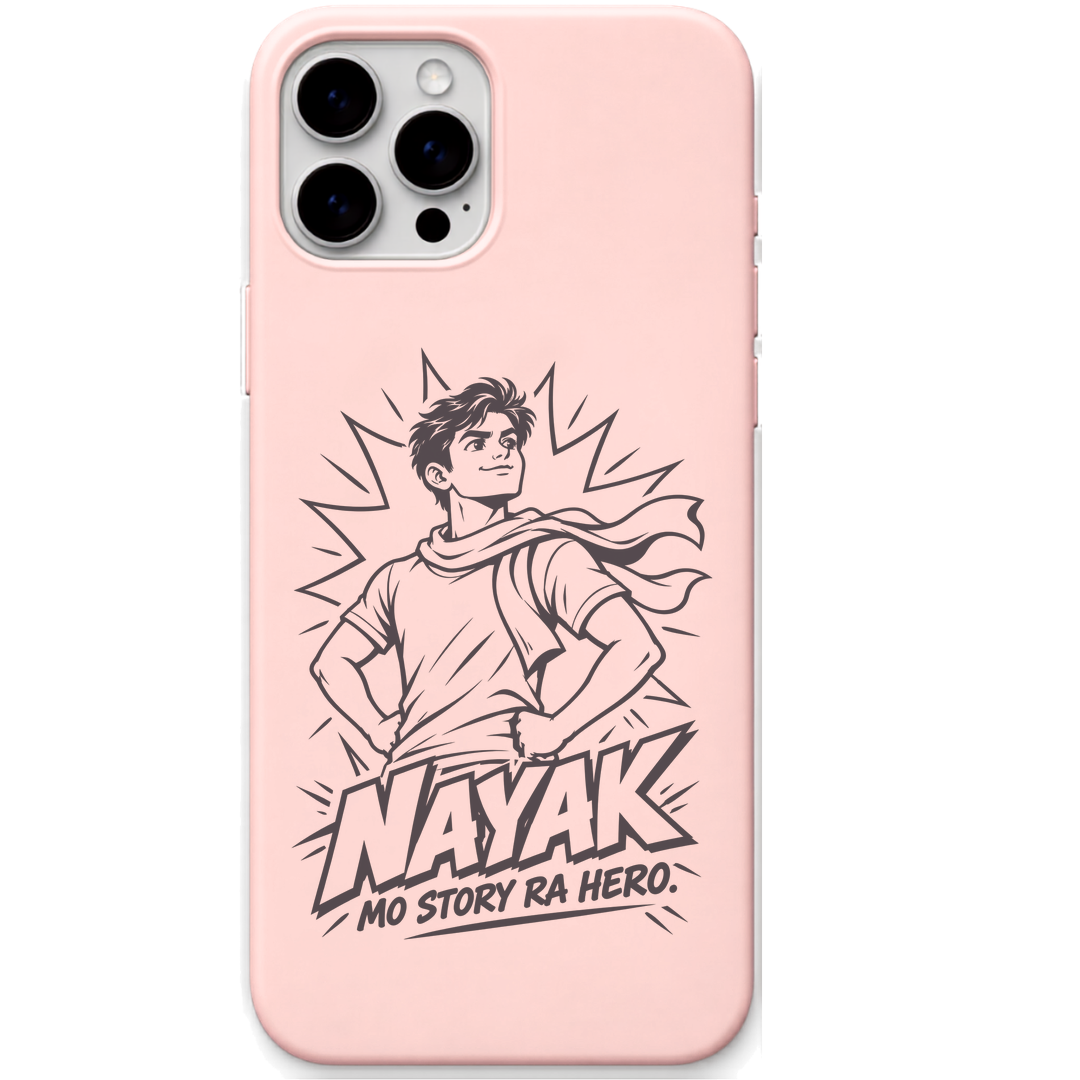 Nayak Story Hero engraved pastel silicone phone cover in Blush Pink