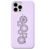 Find Your Balance minimal geometric stack engraved pastel silicone phone cover in Lavender