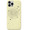 Orbit Dreams engraved silicone phone cover in Lemon Yellow