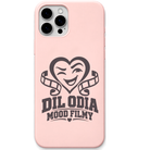 Dil Odia Mood Filmy engraved pastel silicone phone cover in Blush Pink