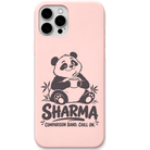 Sharma Comparison Band Chill On engraved silicone phone cover in Blush Pink