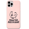 Main Toh Aise Hi Hoon winking face hinglish meme engraved pastel silicone phone cover in Blush Pink