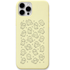 Sleepy Owl Club cute owl pattern engraved pastel silicone phone cover in Lemon Yellow