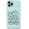 Jaisi Duniya Waise Hum chameleon attitude quote engraved silicone phone cover in Mint Green