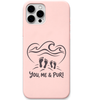 You Me & Puri engraved pastel silicone phone cover in Blush Pink