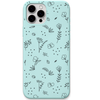 Little Garden engraved silicone phone cover in Mint Green