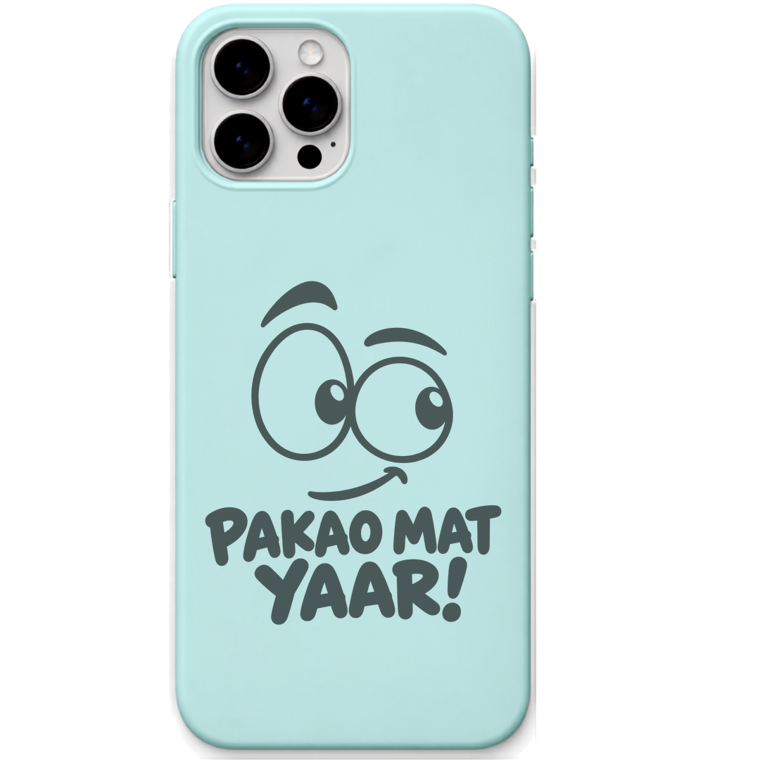Pakao Mat Yaar funny side eye meme engraved pastel silicone phone cover in Mint Green