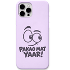 Pakao Mat Yaar funny side eye meme engraved pastel silicone phone cover in Lavender