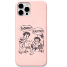 Padhibu Kali Thu Village Bestie Banter engraved pastel silicone phone cover in Blush Pink