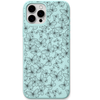 Butterfly Meadow engraved silicone phone cover in Mint Green