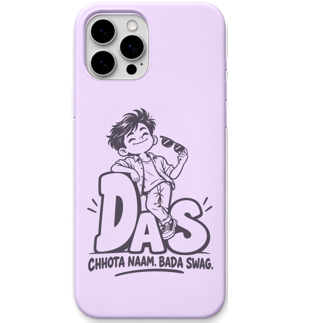 Das Chhota Naam Bada Swag engraved pastel silicone phone cover in Lavender