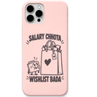 Salary Chhota Wishlist Bada engraved pastel silicone phone cover in Blush Pink