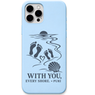 With You Every Shore Puri engraved pastel silicone phone cover in Sky Blue