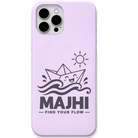 Majhi Find Your Flow engraved pastel silicone phone cover in Lavender