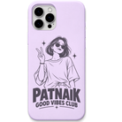 Patnaik Good Vibes Club engraved pastel silicone phone cover in Lavender