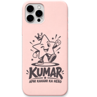 Kumar Apni Kahani Ka Hero engraved silicone phone cover in Blush Pink
