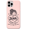Jena Pocket Sunshine engraved pastel silicone phone cover in Blush Pink