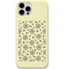 Nilachakra Blessings engraved pastel silicone phone cover in Lemon Yellow
