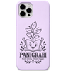 Panigrahi Roots Strong Dreams Bigger engraved pastel silicone phone cover in Lavender