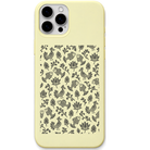 Pattachitra Little Treasures engraved pastel silicone phone cover in Lemon Yellow