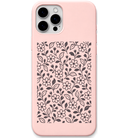 Odisha Bloom Garden engraved pastel silicone phone cover in Blush Pink