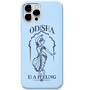 Odisha Is a Feeling engraved pastel silicone phone cover in Sky Blue