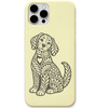 Loyal Heart Dog ornamental dog engraved pastel silicone phone cover in Lemon Yellow